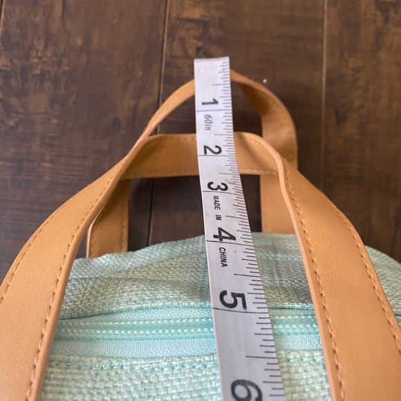 Vera Bradley Turtle Dream straw mini backpack - Picture 9 of 16